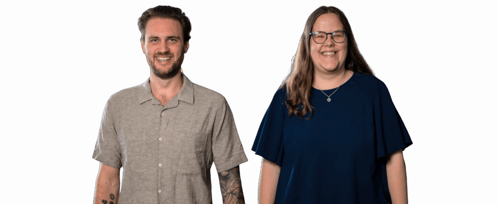 billede som viser Line Berndsen og Benjamin Eg fra Tribe